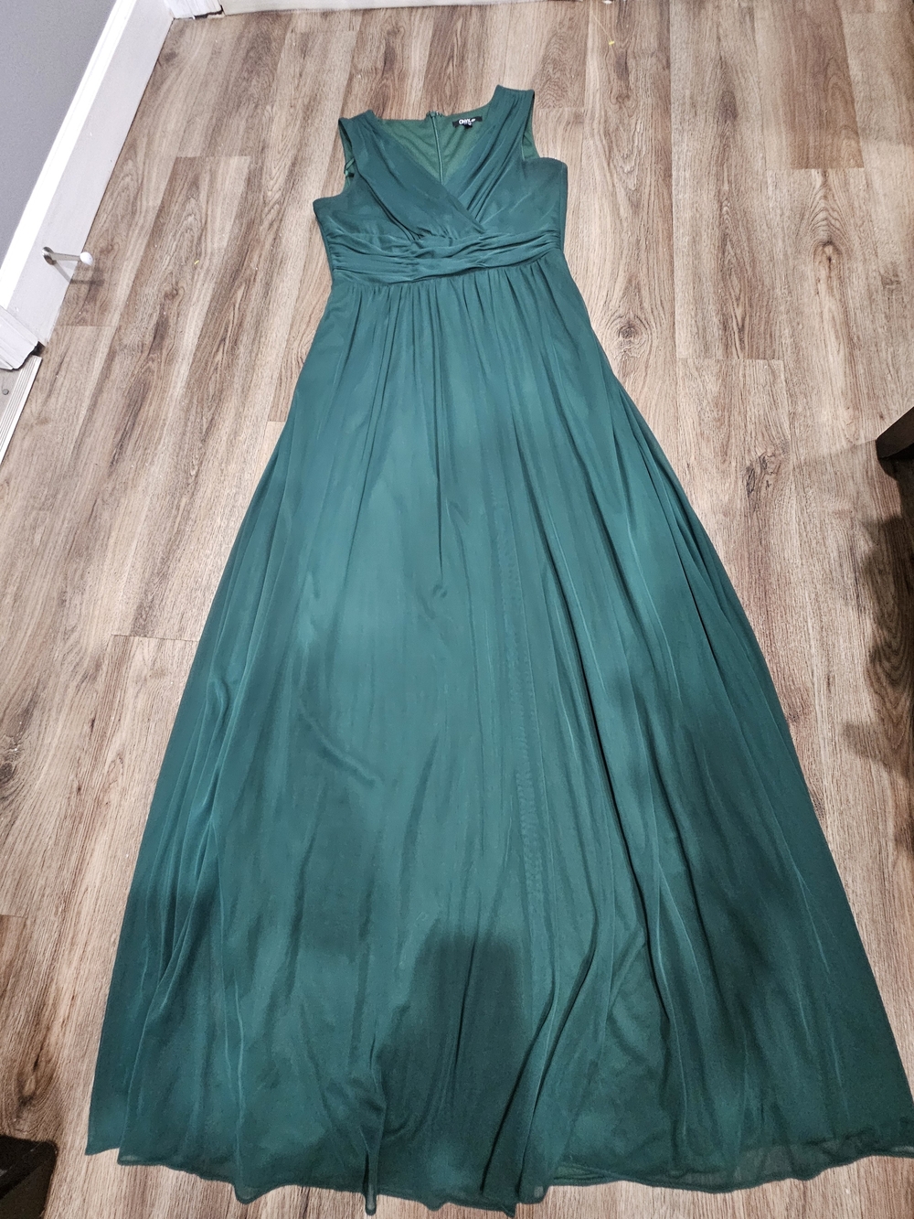 Onyx Teal V-Neck Sleeveless Maxi Dress